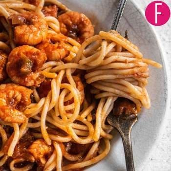 Spicy pasta, garlic, chili flakes, shrimps, delicious, pasta, spaghetti, hot
