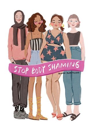 Body positivity, body shaming, social issue, women, etiquettes