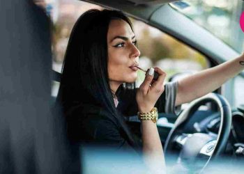 Makeup In Car Travelling