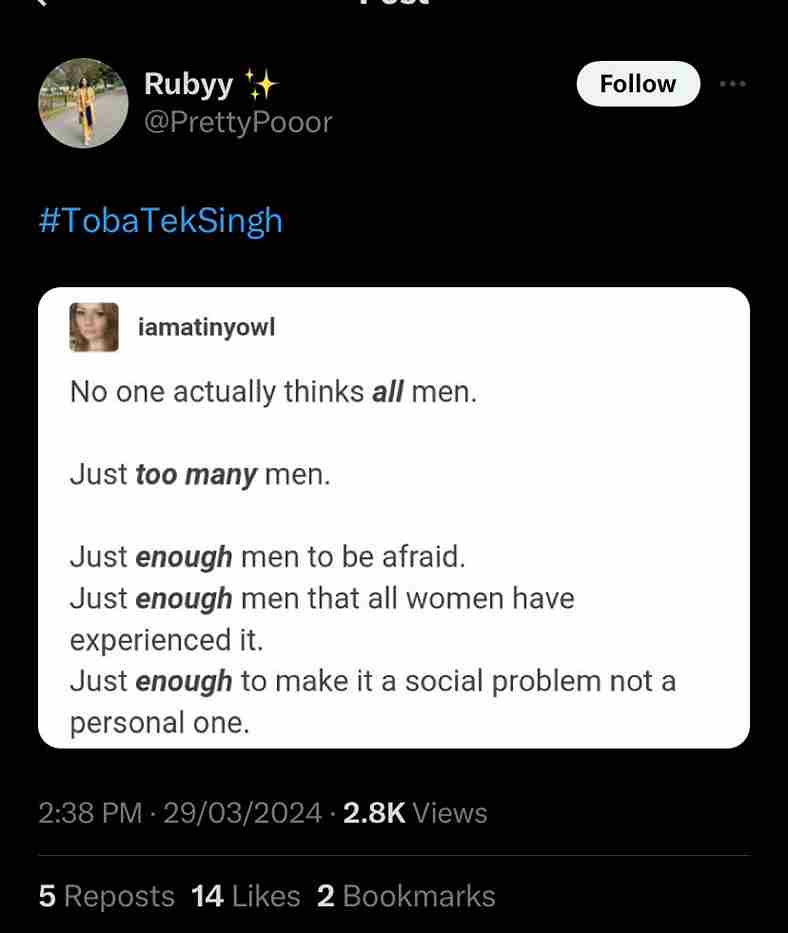 Toba Tek Singh, Maria