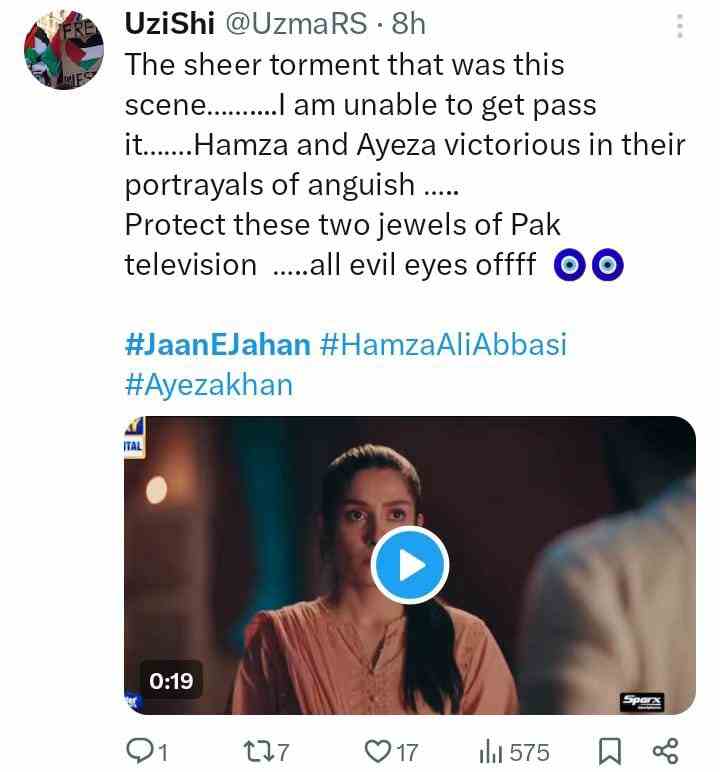 Fan Appreciate The Love Redefined By Shehraam In Jaan e Jahan