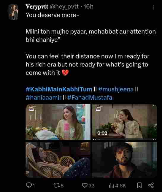 Twitter Fans React To The Emotional Rollercoaster Between Sharjeena & Mustafa In Kabhi Main Kabhi Tum