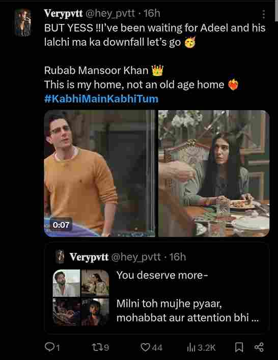Twitter Fans React To The Emotional Rollercoaster Between Sharjeena & Mustafa In Kabhi Main Kabhi Tum