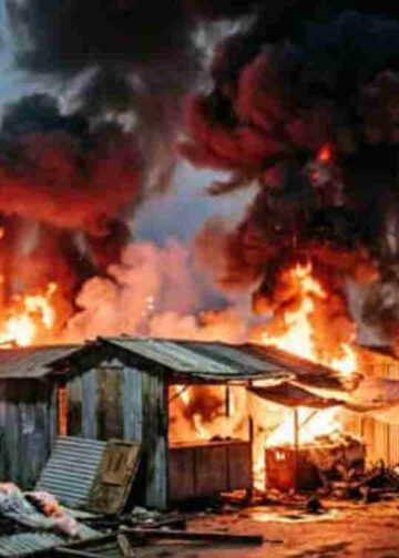 Massive Fire Devastates Islamabad’s H-9 Weekly Bazaar, Hundreds of Stalls Destroyed